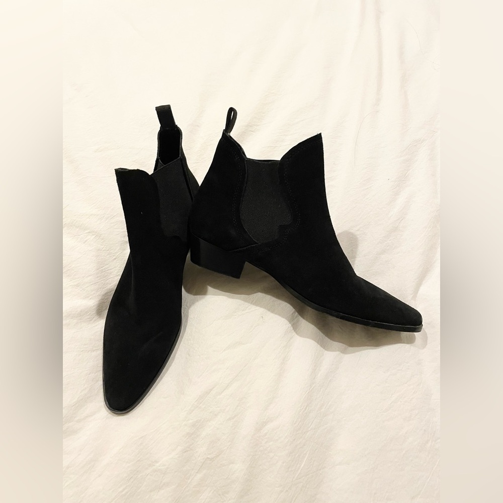 New Sam Edelman Whitney black leather pointed toe flats, sz 8.5. Orig $140+ - Picture 11 of 12